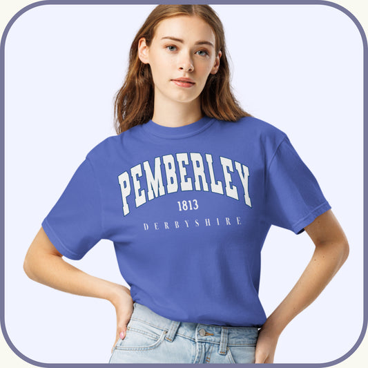 Jane Austen Pemberley 1813 Derbyshire T-Shirt | Pride and Prejudice Comfort Colors® Quality