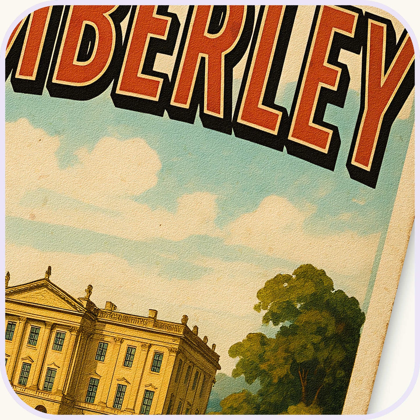Jane Austen Pemberley Pride and Prejudice Poster | Unique Vintage-style Travel Postcard Print