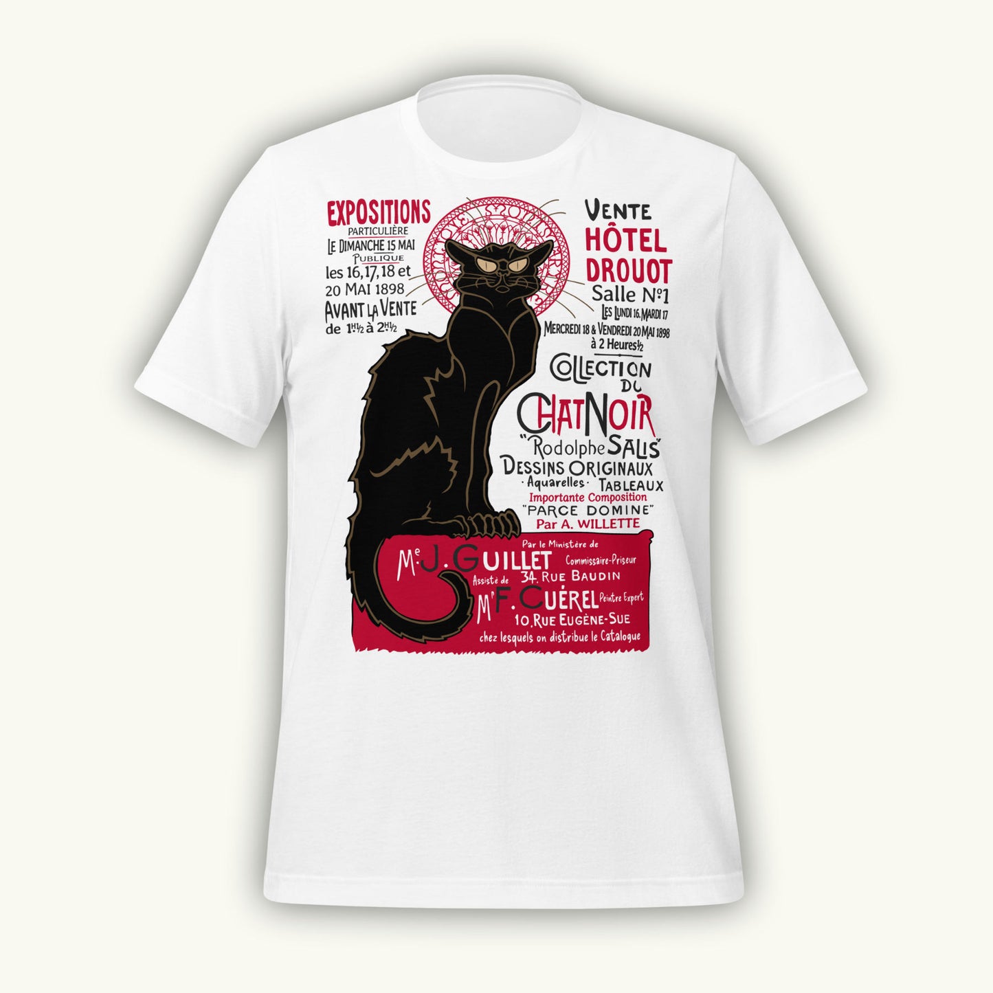Paris 1898 “Le Chat Noir” Exhibition Poster T-Shirt