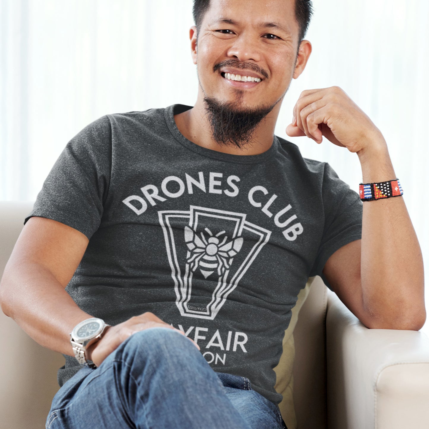 Drones Club Mayfair T-Shirt | P.G. Wodehouse Shirt for Lovers of Bertie Wooster and Jeeves.
