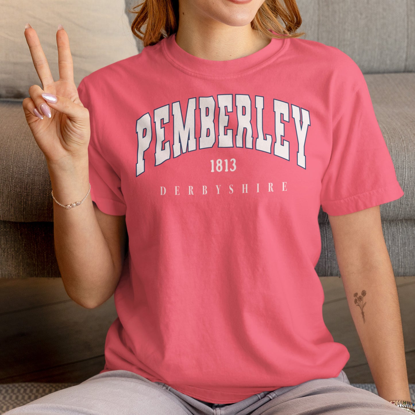 Jane Austen Pemberley 1813 Derbyshire T-Shirt | Pride and Prejudice Comfort Colors® Quality