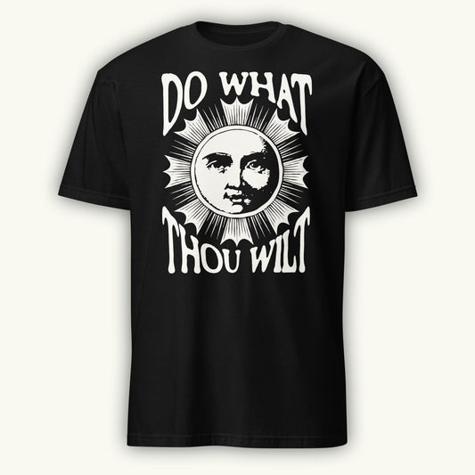 Do What Thou Wilt T-Shirt – Occult Sun & Moon Design (Aleister Crowley Inspired) Tee