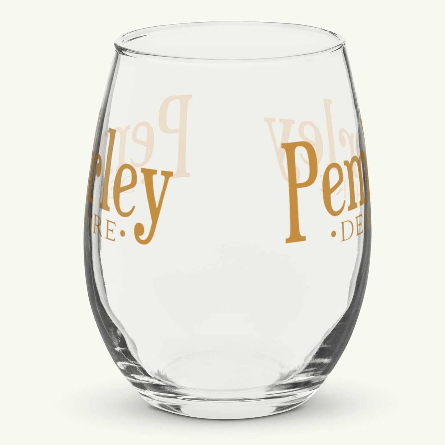 Pemberley Stemless Wine Glass Jane Austen Pride and Prejudice