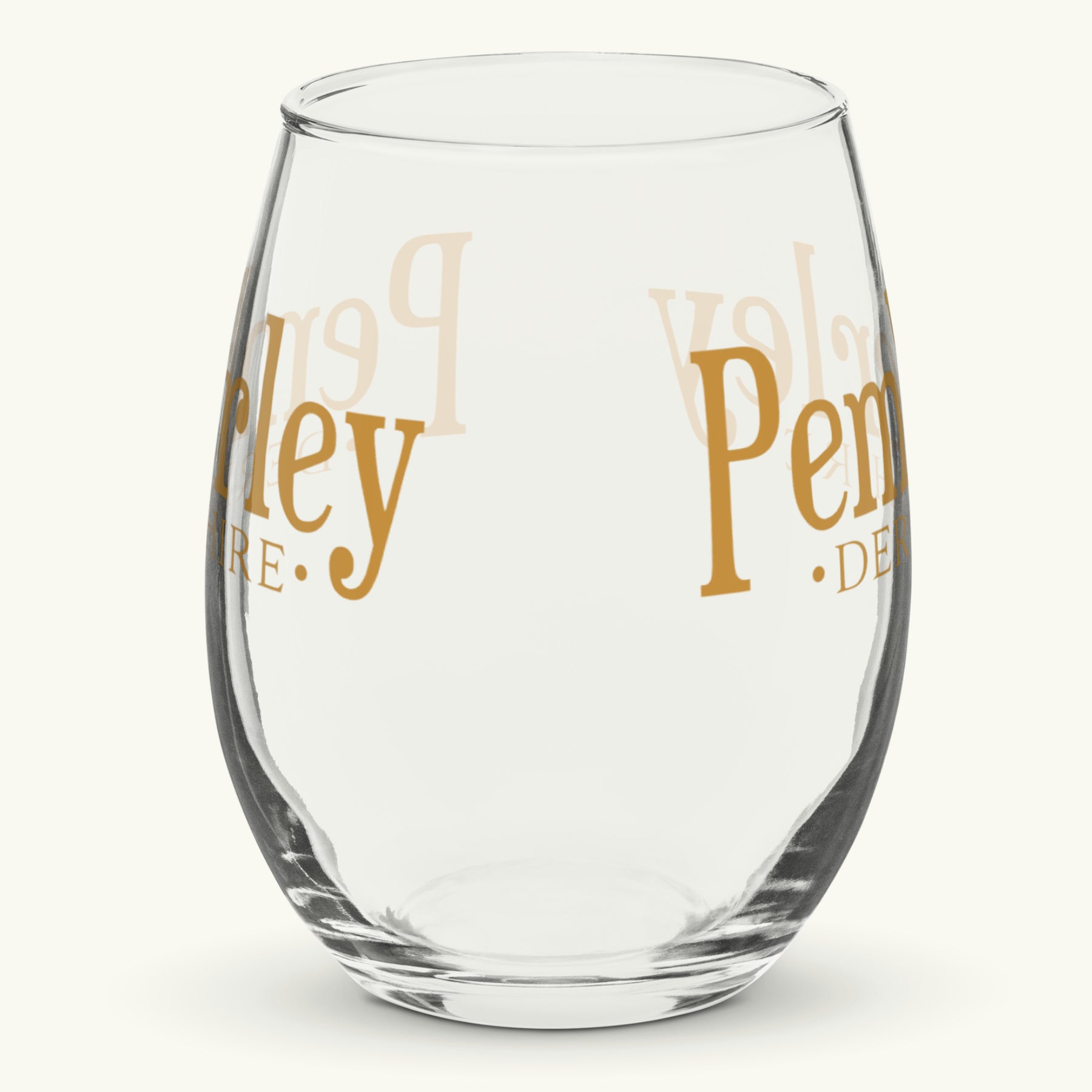 Pemberley Stemless Wine Glass Jane Austen Pride and Prejudice
