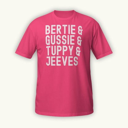 Wodehouse Characters T-Shirt Bertie Wooster Jeeves Gussie Tuppy