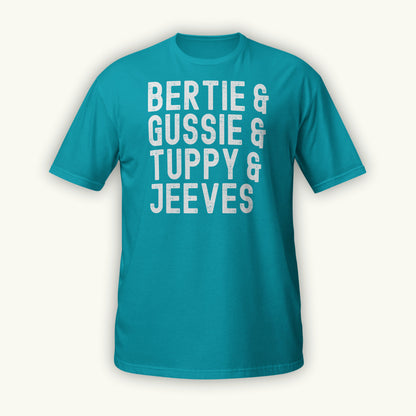 Wodehouse Characters T-Shirt Bertie Wooster Jeeves Gussie Tuppy