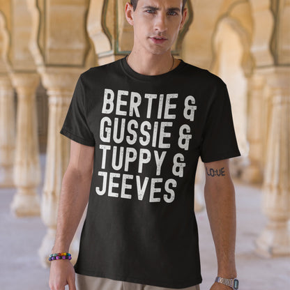 Wodehouse Characters T-Shirt Bertie Wooster Jeeves Gussie Tuppy