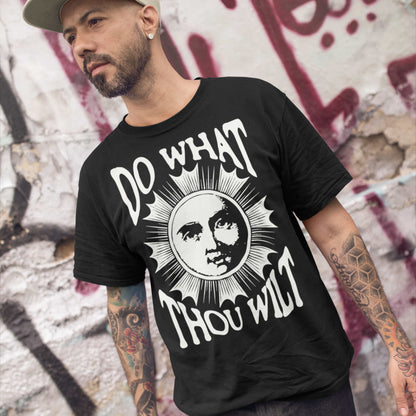 Do What Thou Wilt T-Shirt – Occult Sun & Moon Design (Aleister Crowley Inspired) Tee